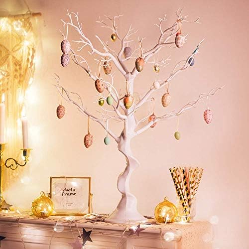 Sziqiqi White Artificial Tree Centerpiece for Weddings, Parties, Christmas - 1 Trunk + 10 Branches, Easy Assembly