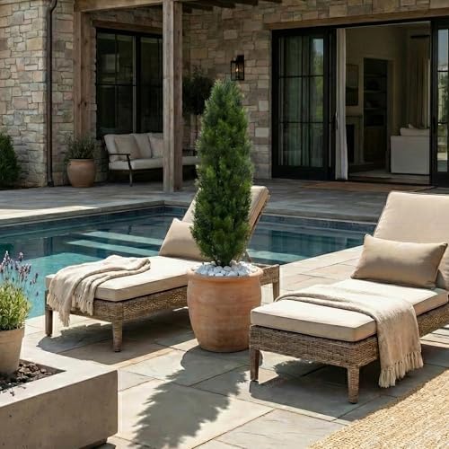 Nearly Natural 4 ft Artificial Cedar Tree, UV-Resistant Outdoor Plant