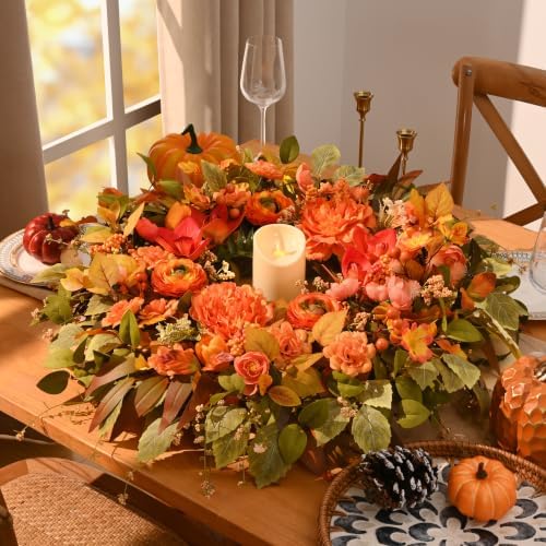 26" Large Front Door Wreath, Fall Wreaths for Front Door, Fall Decor, 1Pc