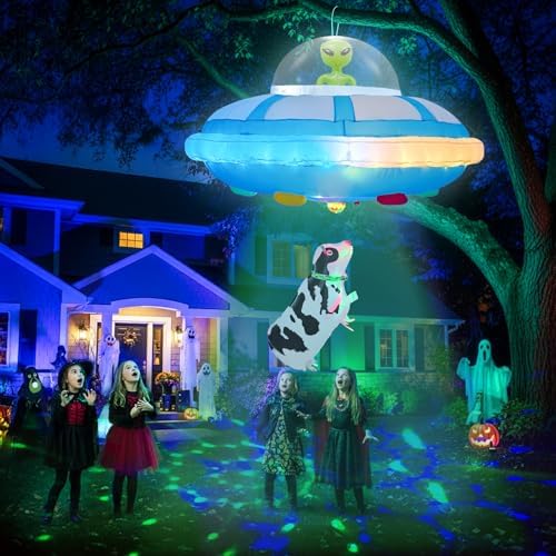 OurWarm 4FT Halloween Inflatables Outdoor, Alien Blow Up Yard Decorations