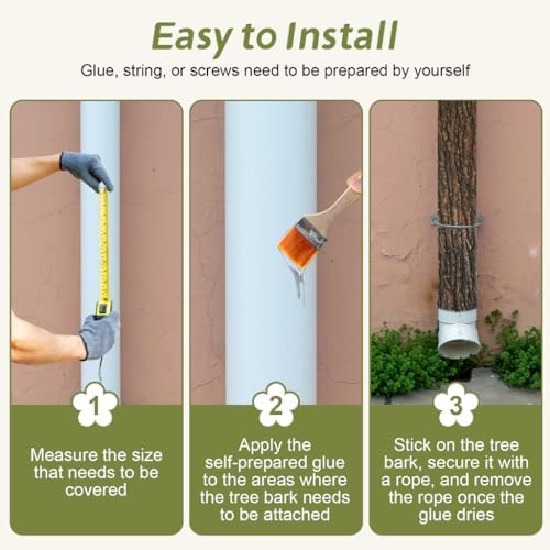 Artificial Tree Bark Roll,118" x19.7" Fake Bark