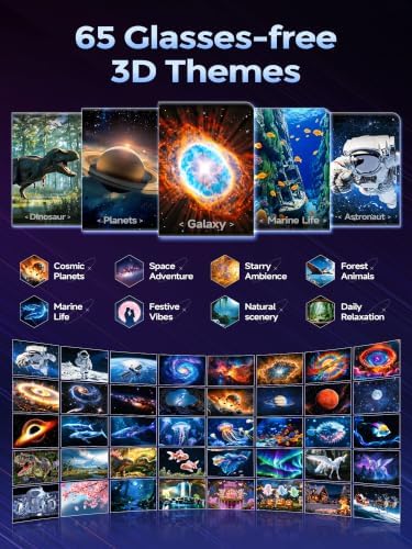 One Fire 3D Galaxy Projector, 65 Scenes HD Star Projector Bluetooth Speaker