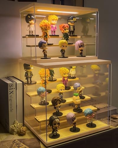 Clear Acrylic Display Case with LED Lights for Figures Collectibles