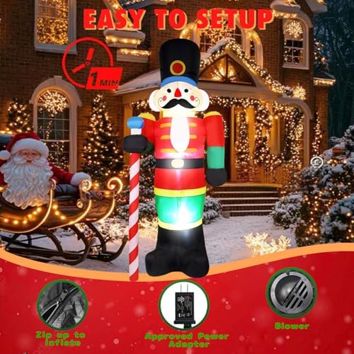 8 FT Christmas Inflatables Nutcracker Outdoor Decorations