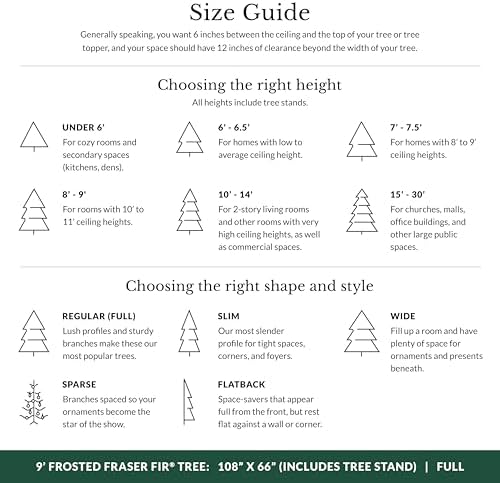 Balsam Hill BH Frosted Fraser Fir - Snow-Covered Artificial Christmas Tree with True Needle Foliage, Easy Plug Technology & Winter Magic Design, LED Clear, 9ft
