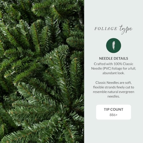Balsam Hill 4.5 ft Unlit Classic Blue Spruce - Artificial Christmas Tree with Premium Stand for Indoor Holiday Decorating