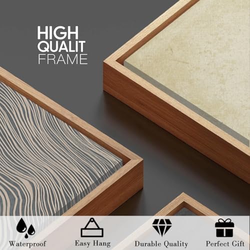 anyzal extra large neutral tree ring framed wall on a desk or shelf