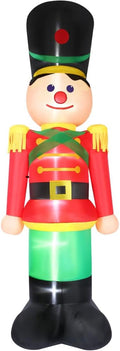 Fraser Hill Farm 12-Ft. Tall Nutcracker Blow Up Inflatable with Lights, Outdoor Christmas Inflatable Decoration for Lawn and Yard, Giant Festive Holiday Decor