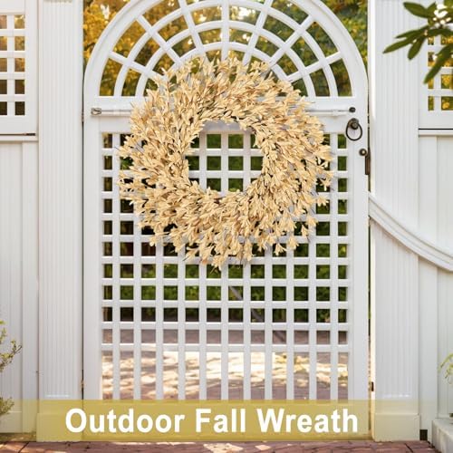 26 Inch Realistic Full Fall Wreaths for Front Door Outside Autumn Wreath