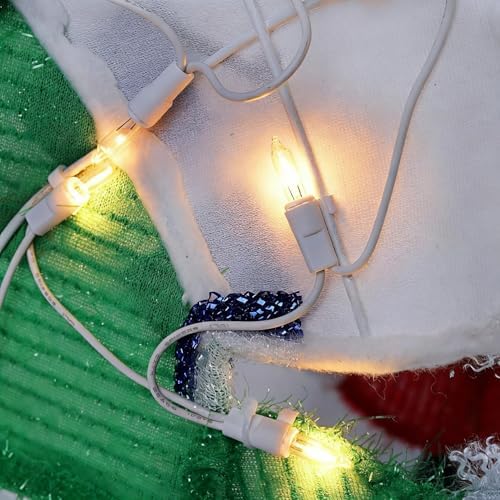 Hausse Set of 2 Lighted Snowmen Christmas Decorations, Pre-Lit 2D Tinsel Cute Snowman Snowball Fight with Lights, Light Up & Plug in for Indoor Outdoor Xmas Winter Holiday Yard Lawn Garden Decor