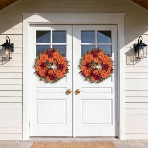 Artgar Fall Wreaths for Front Door - 24 Inch Fall Decor Floral Wreath
