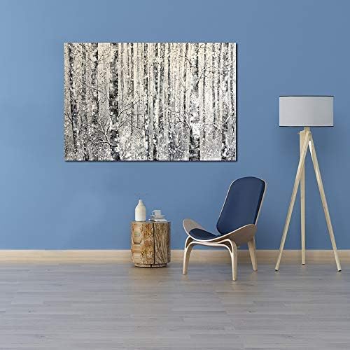 yihui arts modern birch tree canvas wall art, package contents