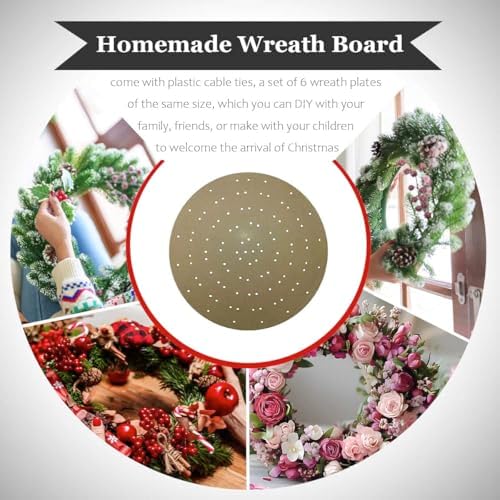 Wreath Boards Kit, 3 Solid & 3 Ring with 100 Ties for DIY Wreath Making