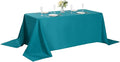 Rectangle Tablecloth 90x132 inch Washable Polyester Fabric Table Cloth for Wedding Party Dining Banquet Decoration（90x132, Teal）