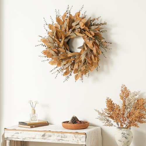 26'' Fall Wreath with Eucalyptus & Berries for Front Door Outdoor Decor