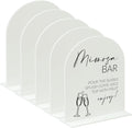 8x10 Inch White Arch Acrylic Sign with Stand | 5 Pack Blank White Acrylic Arch Sign with Base for DIY Wedding Table Numbers, Arched Wedding Signage, Events& Parties (8x10 Inch)