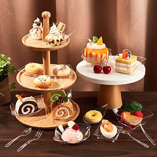 400 Pcs Mini Appetizer Plates Disposable, Classic Style, Clear