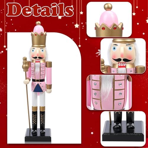 Geetery 36 Inch Large Pink Christmas Nutcracker Decoration Wooden Soldier