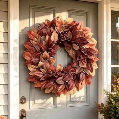 DN DECONATION Fall Wreath for Home Front Door Decor, Decorations for Wall