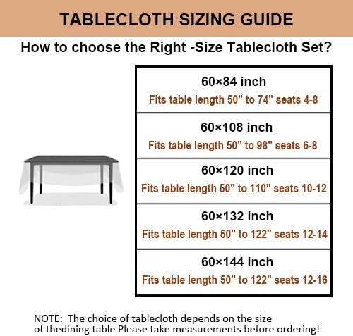 Talasily Linen Tablecloth 100% Pure Linen Table Cloth 60x144 Inches Rectangle Tablecloths Washable Cloths for Kitchen, Dining, Buffet Parties, Holidays, Picnic, Weddings and Restaurants-White