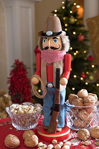 Clever Creations Cowboy 12 Inch Traditional Wooden Nutcracker, Festive Christmas Décor for Shelves and Tables