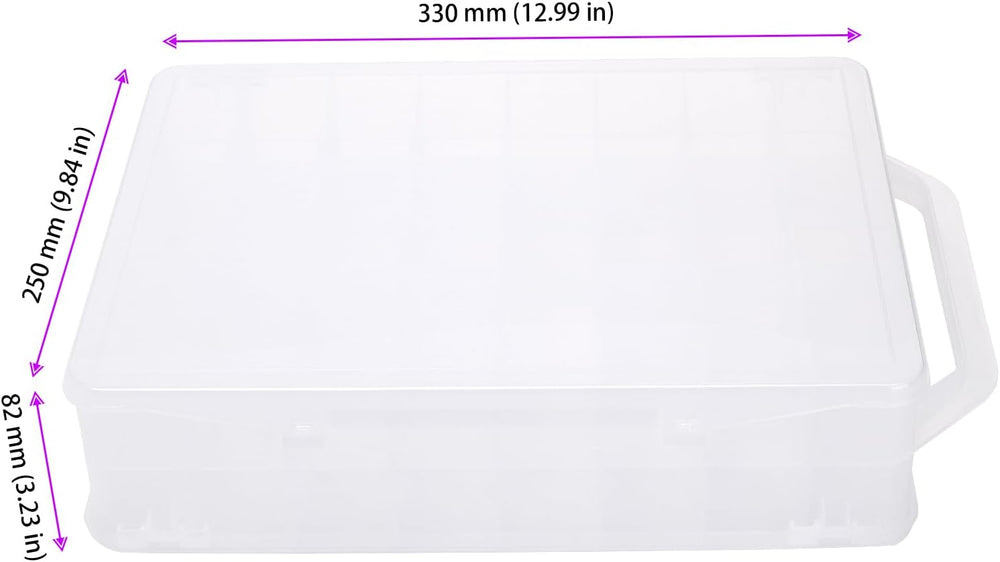 2 PCS 46 Grids Sewing Organizer, Double Sided Thread Box Storage,Small Clear ...