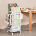 Aquzee Wrapping Paper Storage, Adjustable Gift Wrap Station with Drawer