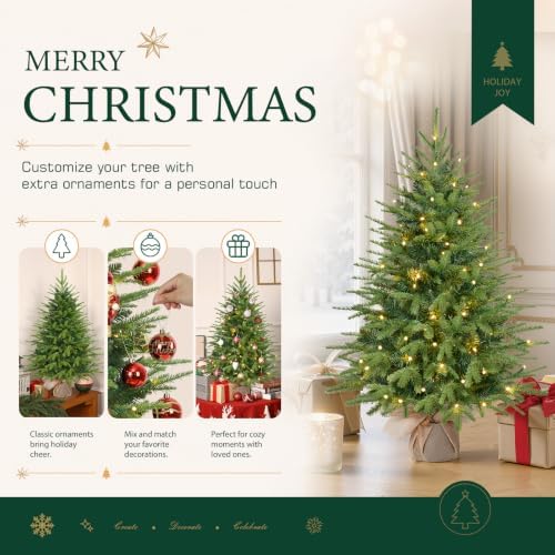 Alupssuc 3ft Prelit Artificial Mini Christmas Tree for Tabletop Desk Decor