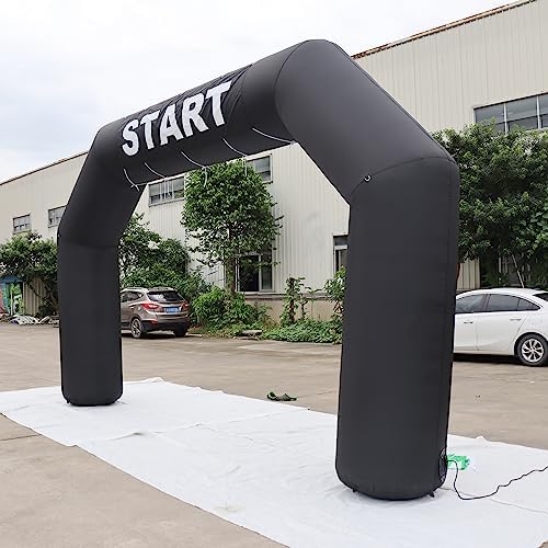 SAYOK Outdoor Inflatable Arch Inflatable Archway Inflatable Start Finish Line Racing Arch Banners with Air Blower for Advertising(Black, 20FT)