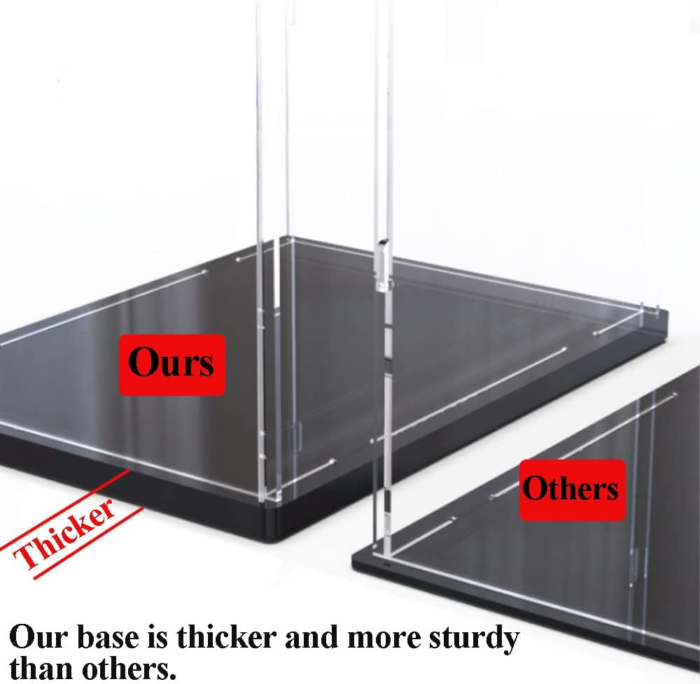 DuvinDD 2-Shelves Acrylic Display Case for 1/8 Scale Model Car Collectibles