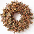 26" Artificial Fall Boxwood Wreath for Front Door Decoration(Autumn Orange)