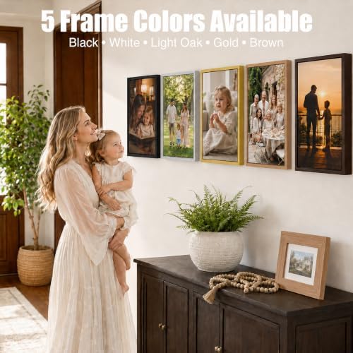 Canvas Floater Frame for 1”–1.25”Deep Gallery Wrapped Canvas, Wood-Look Floating Frame Wall Artwork for Oil Paintings, Gallery Bedroom, Living Room, Studio, Made in USA (Light Oak,11x14)
