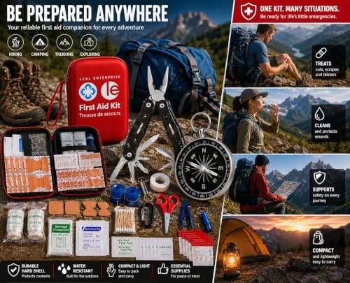 Leal 400-Piece First Aid & Survival Kit for Home, Office, Car & Camping