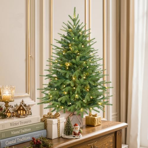 Alupssuc 3ft Prelit Artificial Mini Christmas Tree for Tabletop Desk Decor