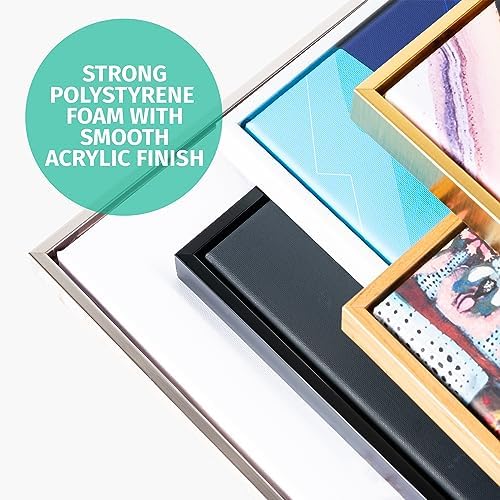 Pixy Canvas Floater Frame 5x7 for 3/4 (0.75) inch Deep Canvas Paintings/Canvas Prints/Wood Canvas Panels/Wall Art/Wall Decor/Home Decor/Artwork (Black, 5 x 7 inch, Portrait)