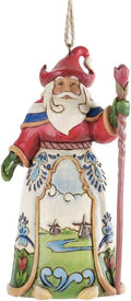 Jim Shore Heartwood Creek Dutch Santa Stone Resin Hanging Ornament, 4.5” for Christmas