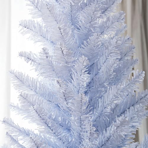 HOMCOM 8' Artificial Pencil Christmas Tree 618 Realistic Branch Tips White