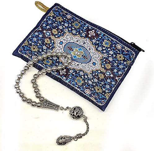 -Antique Silver Plated Collection-Worry Beads-Prayer Beads-Tesbih-Tasbih-Tasbeeh-Misbaha-Masbaha-Subha-Sebha-Sibha (Antique Silver Plated with Drop Tassel -8mm 33 Beads-)