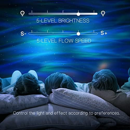 Northern Galaxy Light Aurora Projector with 33 Light Effects, LED Star Projector for Bedroom Nebula Lamp, Remote Control, White Noises, Bluetooth Speaker for Parties