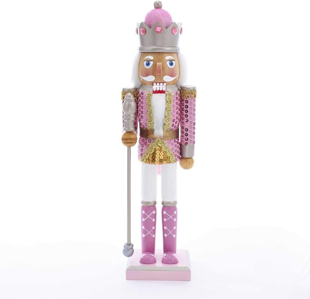 Kurt Adler 15-Inch Pink Nutcracker