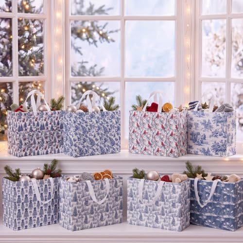 12 Pcs Chinese Extra Large Christmas Gift Bags Bulk