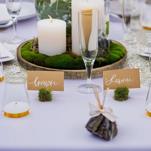 large unfinished wood slices for centerpieces 10 pcs, side view