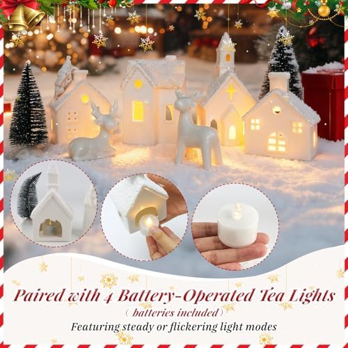 Christmas Village Sets,14 Pcs Christmas Decorations Indoor