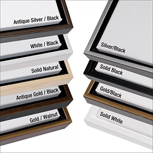 Creative Mark Illusions Floater Frame For 3/4" Deep Canvases - 24x36 Antique Gold - No Glass or Backing - Wood Composite Floating Illusion Frame for Canvas Paintings- With Hanging Hardware