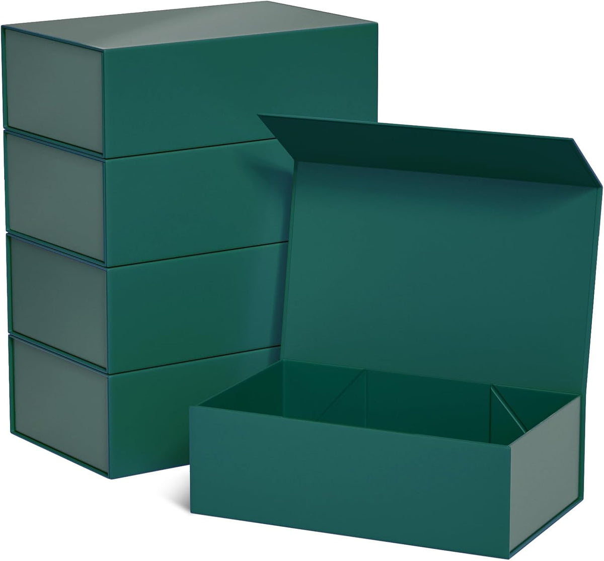 Green Gift Boxes 10" x 6" x 3", Magnetic Closure Lid Gift Boxe for Presents