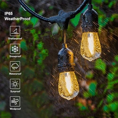 Svater Outdoor String Lights 105 FT Outside Waterproof Commercial Grade ETL