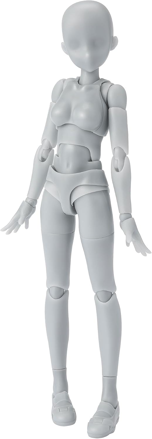 TAMASHII NATIONS - Tamashii - Body-Chan -School Life- Edition DX Set (Gray Color Ver.), Bandai Spirits S.H.Figuarts Action Figure