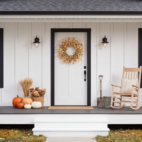 24 Inch Fall Wreaths for Front Door, Fall Decor Floral Wreath