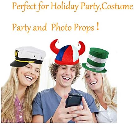 6 Novelty Party Hats, Funny Costume Hats for Photo Booth Props