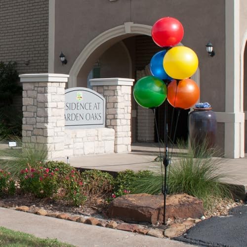 Reusable Outdoor Balloon Clusters - Helium Free, All-Weather, Durable, Plasti...
